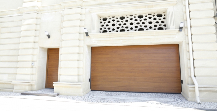 HÖRMANN LPU 40, Decograin, Golden Oak, with side door